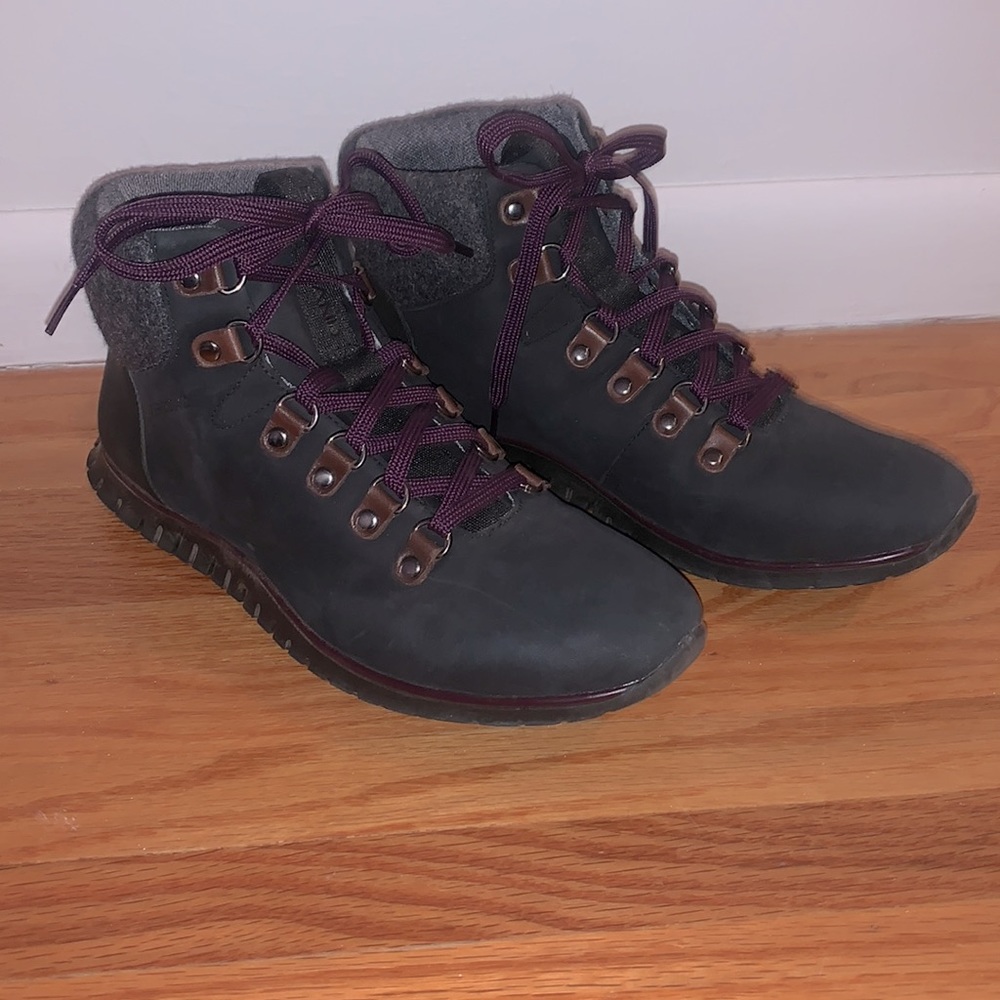 Cole Haan Zero Grand Boots - Dark Grey/Purple